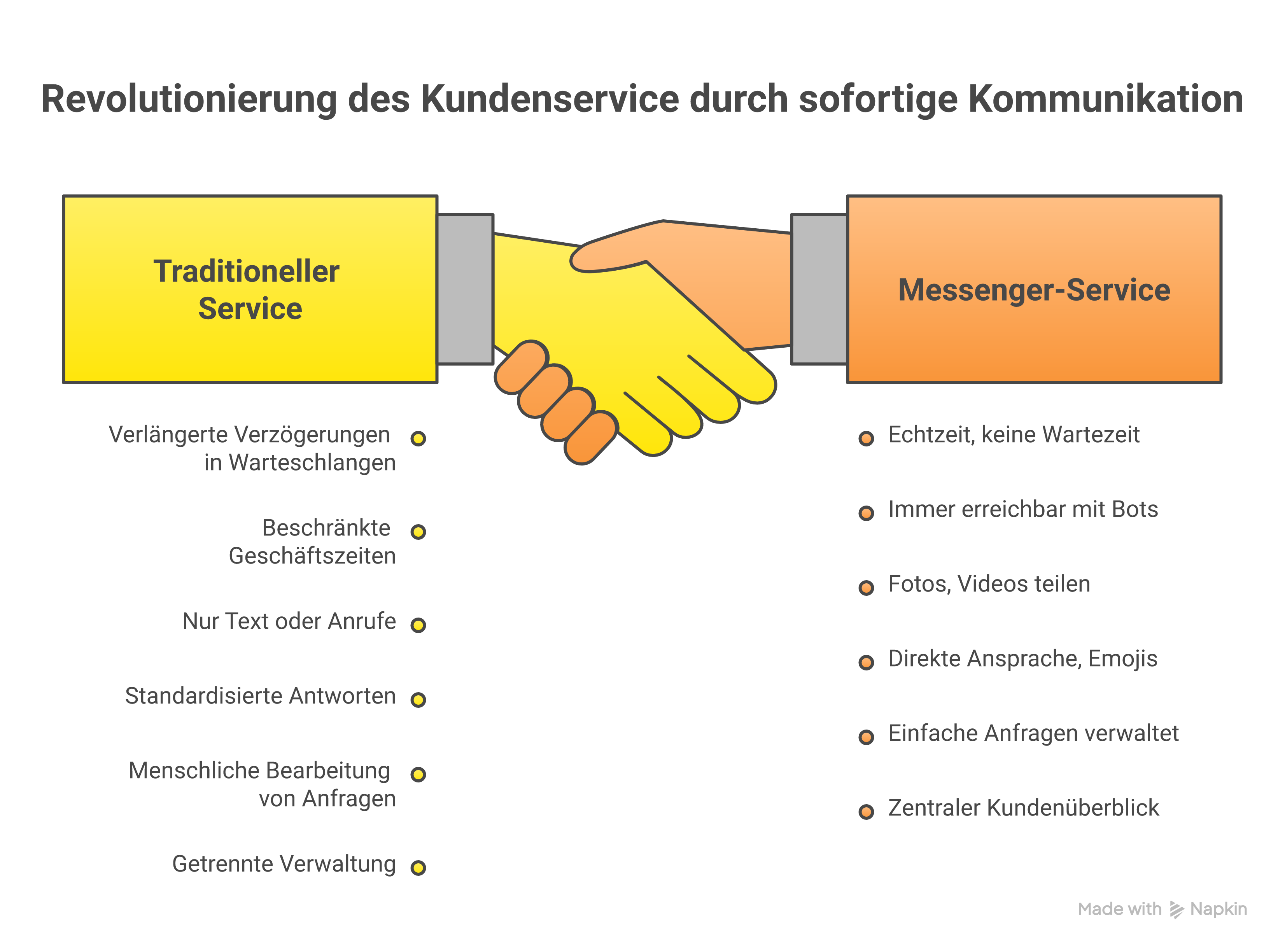 Messenger im Kundenservice: Traditioneller Service vs. Messenger-Service im Vergleich