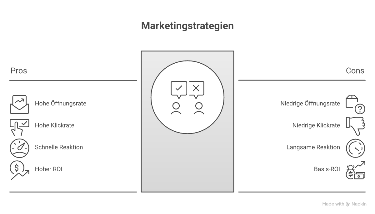 ROI-Vergleich Messenger vs. E-Mail-Marketing